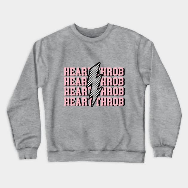 Heart struck Crewneck Sweatshirt by theplaidplatypusco